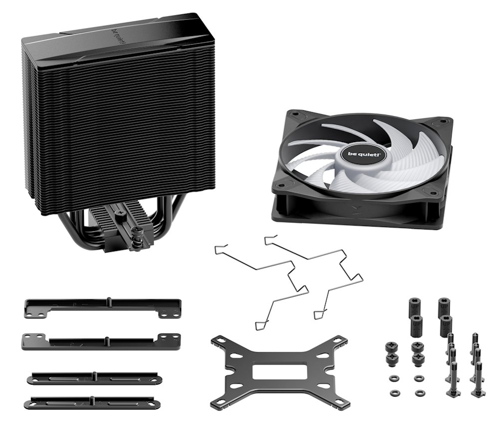 Be quiet! chladič CPU PURE ROCK 3 LX / 120mm PWM ARGB fan / 4xheatpipe / stříbrný