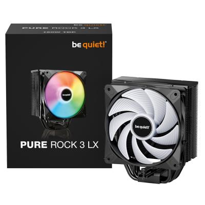 Be quiet! chladič CPU PURE ROCK 3 LX / 120mm PWM ARGB fan / 4xheatpipe / stříbrný