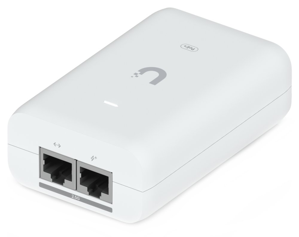 Ubiquiti UniFi 2.5G PoE+ Adapter (30W) - 2.5Gigabit PoE injektor, 48V, 30W, včetně napájecího kabelu