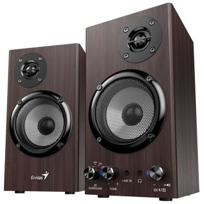 GENIUS repro SP-HF520BT Dark Brown/ 2.0/ Bluetooth 5.3/ 20W/ Dřevěné/ tmavě hnědé