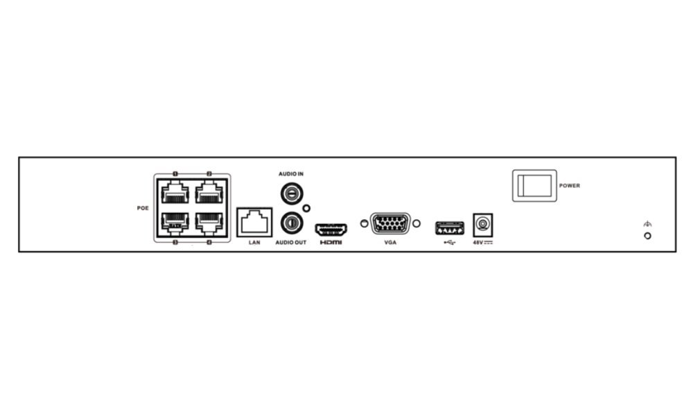 HiLook Powered by HIKVISION/ Smart Hybrid Light KIT/ 1x NVR-104MH-C/4P(D)/ 4x IPC-B140HA-LU