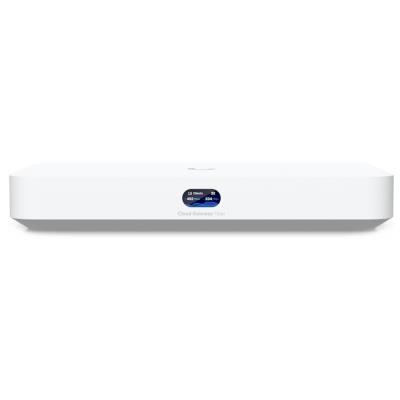 Ubiquiti UniFi Cloud Gateway Fiber - Router, Full UniFi OS, IDS/IPS, 5x 2.5GbE, 2x SFP+, slot NVMe SSD, 1x PoE+ (30W)