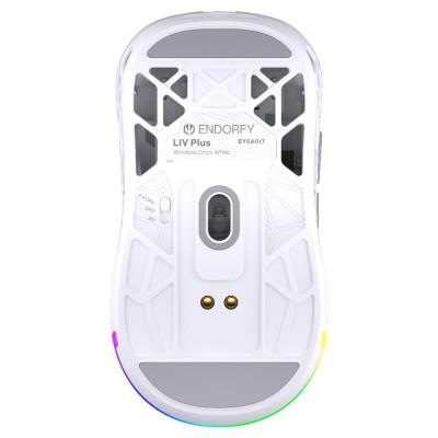 Endorfy myš LIV Plus Onyx White Wireless / PAW3395 / Khail GM 8.0 / bezdrátová / ultralehká / dockovací stanice / bílá