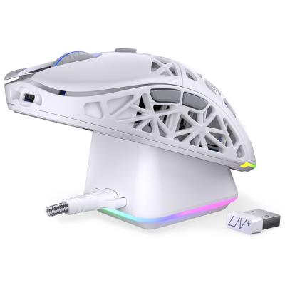 Endorfy myš LIV Plus Onyx White Wireless / PAW3395 / Khail GM 8.0 / bezdrátová / ultralehká / dockovací stanice / bílá