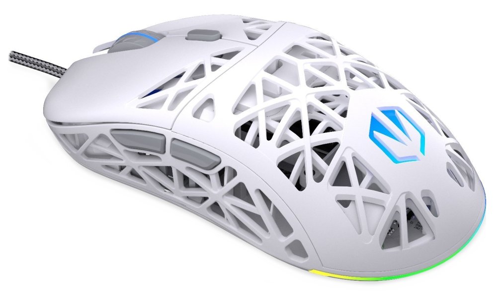 Endorfy myš LIV Onyx White / PAW3311 / Khail GM 4.0 / ARGB / drátová / ultralehká / bílá