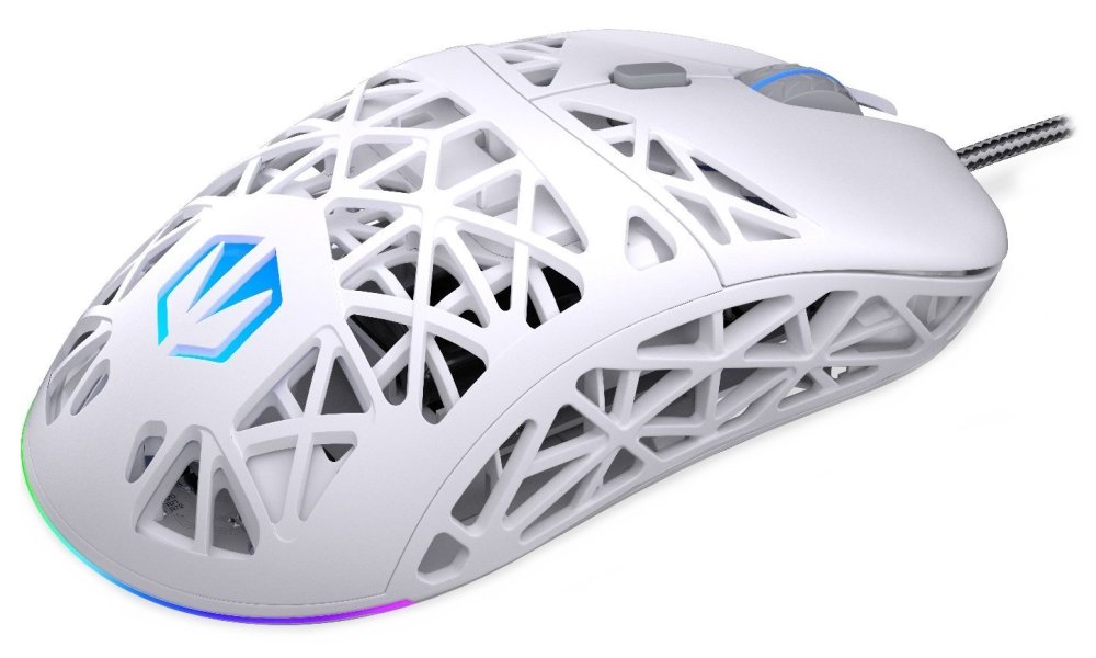 Endorfy myš LIV Onyx White / PAW3311 / Khail GM 4.0 / ARGB / drátová / ultralehká / bílá