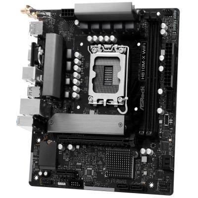 ASRock H810M-X WIFI / Intel H810 / LGA1851 / 2x DDR5 / M.2 / VGA / HDMI / DP / WiFi / mATX
