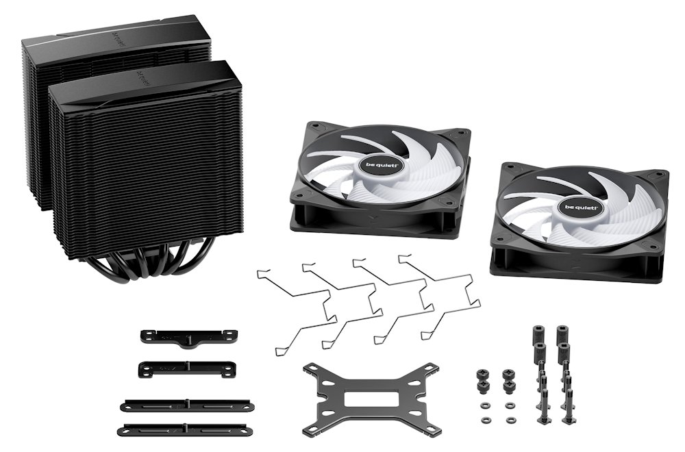Be quiet! chladič CPU PURE ROCK PRO 3 LX Black / 2x120mm PWM ARGB fan / 6xheatpipe / černý