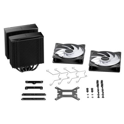 Be quiet! chladič CPU PURE ROCK PRO 3 LX Black / 2x120mm PWM ARGB fan / 6xheatpipe / černý