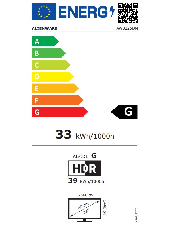 DELL AW3225DM Alienware curved / 32" QHD/ 16:9/ 2560 x 1440/ 2ms/ 2 x USB/ DP/ 2x HDMI/ 3Y Basic on-site