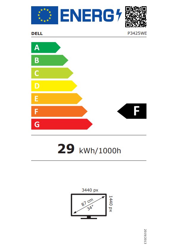 DELL Pro 34 Plus P3425WE curved/ 34"/21:9/ 3440 x 1440/ WQHD/ 1500:1/ 8ms/ IPS/ DP/ HDMI/ USB-C / 3x USB/ RJ45/ 3Y Basic