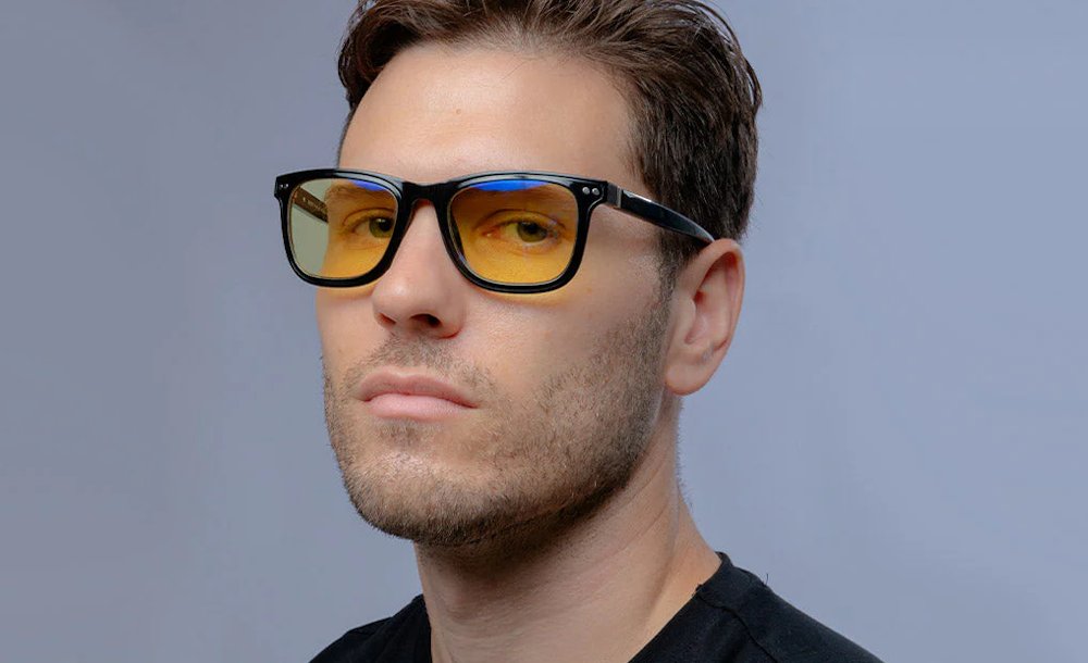 GUNNAR kancelářské/herní brýle CUPERTINO ONYX * jantarová/čirá skla * BLF 65 / BLF 35 * GUNNAR focus