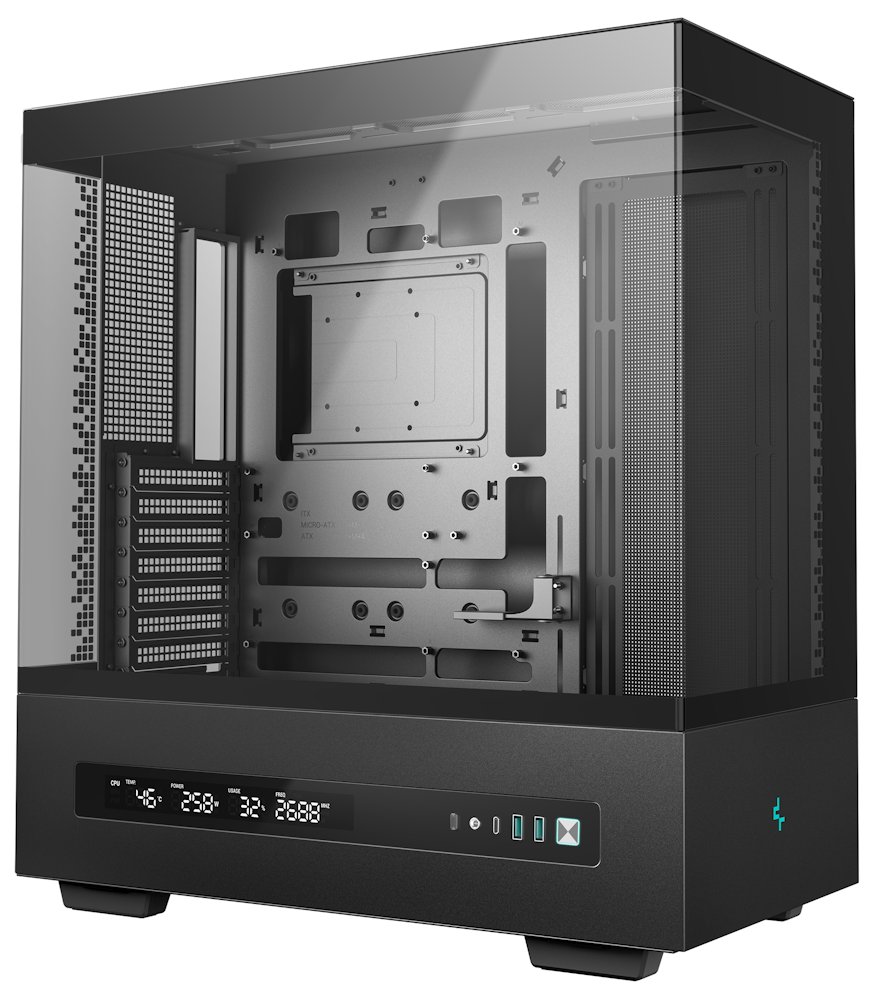 DEEPCOOL skříň CH690 DIGITAL ATX / 2xUSB 3.0 / USB-C / až 10x gan / panoramatická / černá