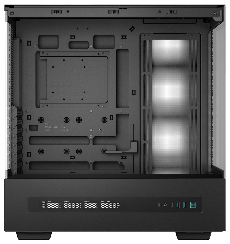 DEEPCOOL skříň CH690 DIGITAL ATX / 2xUSB 3.0 / USB-C / až 10x gan / panoramatická / černá