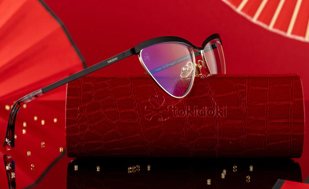 GUNNAR kancelářske/herní brýle YEAR OF THE DRAGON ONYX-GOLD * čírá  skla * BLF 35  * GUNNAR focus