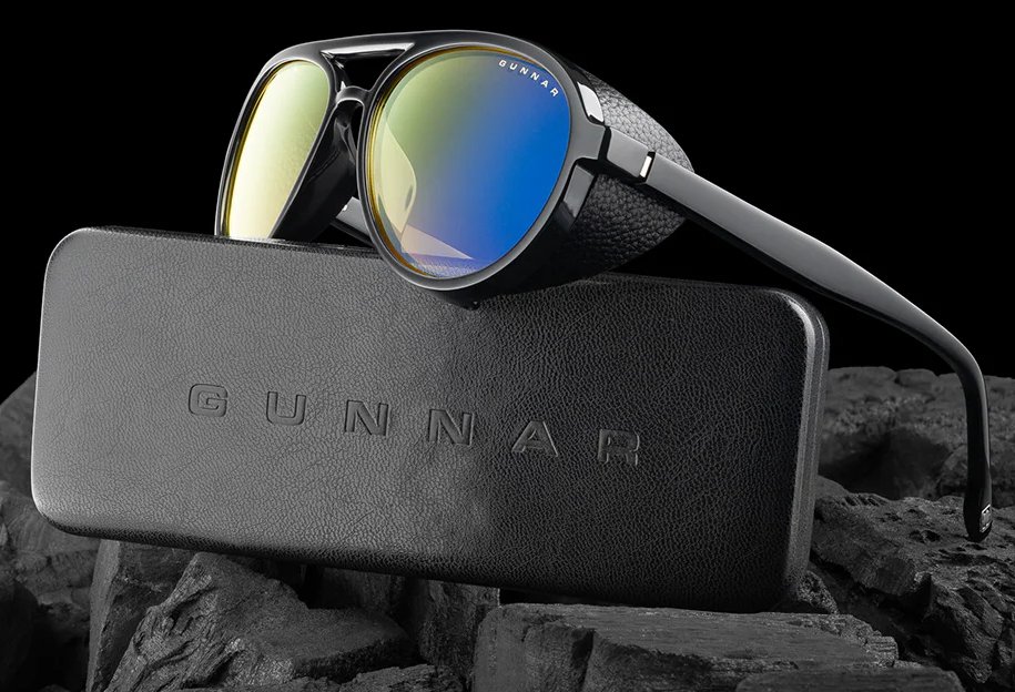 GUNNAR kancelářské/herní brýle TALLAC ONYX * jantarová skla * BLF 65 * GUNNAR focus