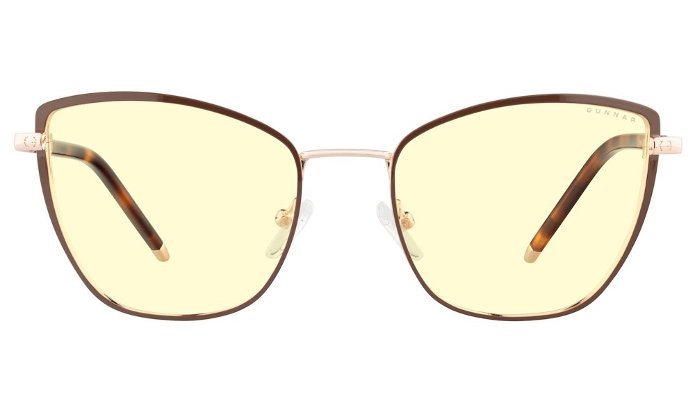 GUNNAR kancelářske/herní brýle  ERIKA COFFEE/GOLD jantarová skla BLF 65 GUNNAR focus