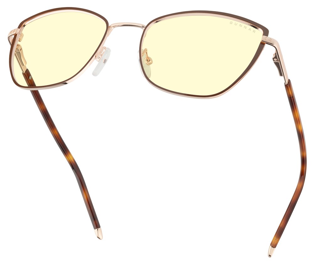 GUNNAR kancelářske/herní brýle  ERIKA COFFEE/GOLD jantarová skla BLF 65 GUNNAR focus