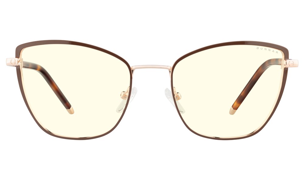 GUNNAR kancelářske/herní brýle  ERIKA COFFEE/GOLD čirá skla BLF 35 GUNNAR focus
