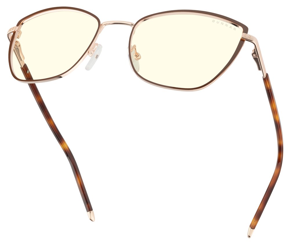 GUNNAR kancelářske/herní brýle  ERIKA COFFEE/GOLD čirá skla BLF 35 GUNNAR focus