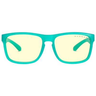 GUNNAR kancelářske/herní brýle INTERCEPT POP EMERALD GREEN * jantarová skla * BLF 65 * GUNNAR focus