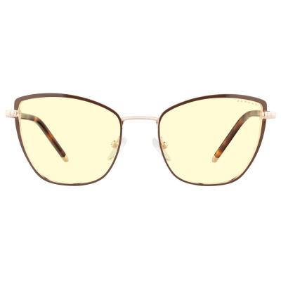 GUNNAR kancelářske/herní brýle  ERIKA COFFEE/GOLD jantarová skla BLF 65 GUNNAR focus