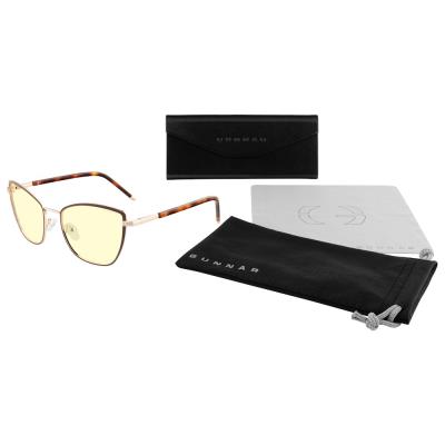 GUNNAR kancelářske/herní brýle  ERIKA COFFEE/GOLD jantarová skla BLF 65 GUNNAR focus