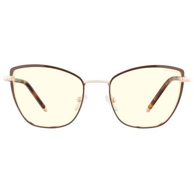 GUNNAR kancelářske/herní brýle  ERIKA COFFEE/GOLD čirá skla BLF 35 GUNNAR focus