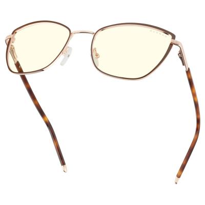 GUNNAR kancelářske/herní brýle  ERIKA COFFEE/GOLD čirá skla BLF 35 GUNNAR focus