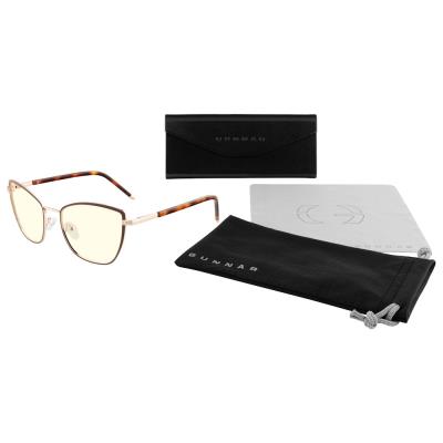 GUNNAR kancelářske/herní brýle  ERIKA COFFEE/GOLD čirá skla BLF 35 GUNNAR focus