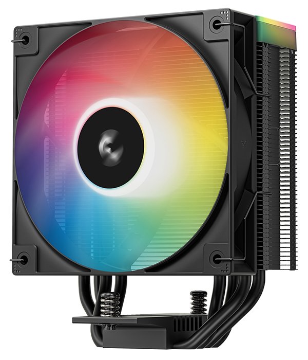 DEEPCOOL chladič AG400 ARGB V2 / 120mm fan ARGB / 4x heatpipes / PWM / pro Intel i AMD / černý