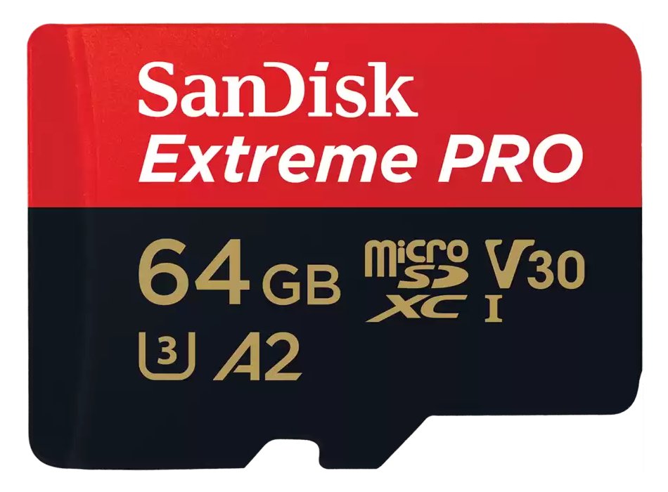SanDisk Extreme PRO microSDXC 64GB / A2 C10 V30 UHS-I U3 / 200MB/s & 90MB/s / SD Adaptér + 2 years RescuePRO