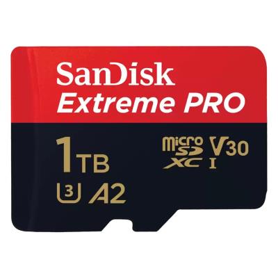 SanDisk Extreme PRO microSDXC 1TB / A2 C10 V30 UHS-I U3 / 200MB/s & 140MB/s / SD Adaptér + 2 years RescuePRO