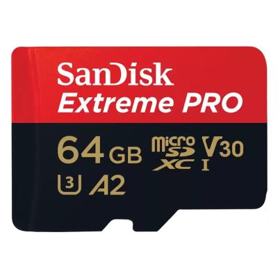 SanDisk Extreme PRO microSDXC 64GB / A2 C10 V30 UHS-I U3 / 200MB/s & 90MB/s / SD Adaptér + 2 years RescuePRO