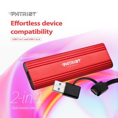 PATRIOT TRANSPORTER Lite 4TB Portable SSD / USB 3.2 Gen2 / USB-C / externí / hliníkové tělo / červený