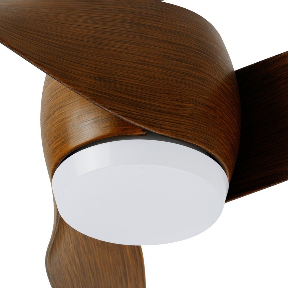 IMMAX NEO LITE WAVE SMART LED stropní svítidlo s ventilátorem 18W, Wi-Fi, TUYA, hnědé (barva dřeva)