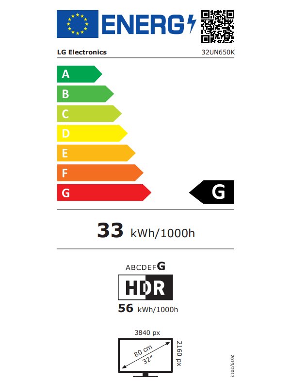 LG monitor 32UN650K 32" / IPS / UHD 4K 3840x2160 / 16:9 / 350cd/m2 / 5ms / 60Hz/HDR 10 / HDMI / DP / speaker