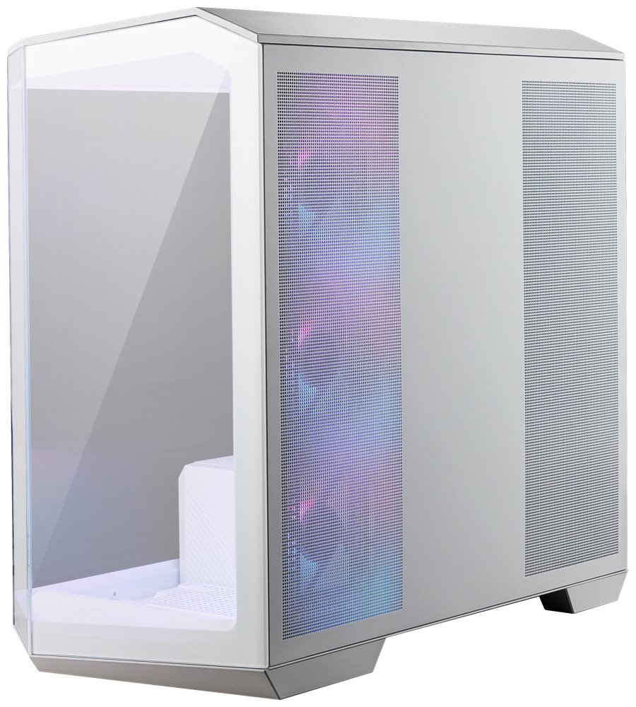 POUŽITÉ - MSI skříň MAG PANO M100R PZ White/ bez zdroje/ levé a přední sklo/ 4x 120 mm A-RGB fan/ 1x USB-C/ 1x USB3.2/ ...