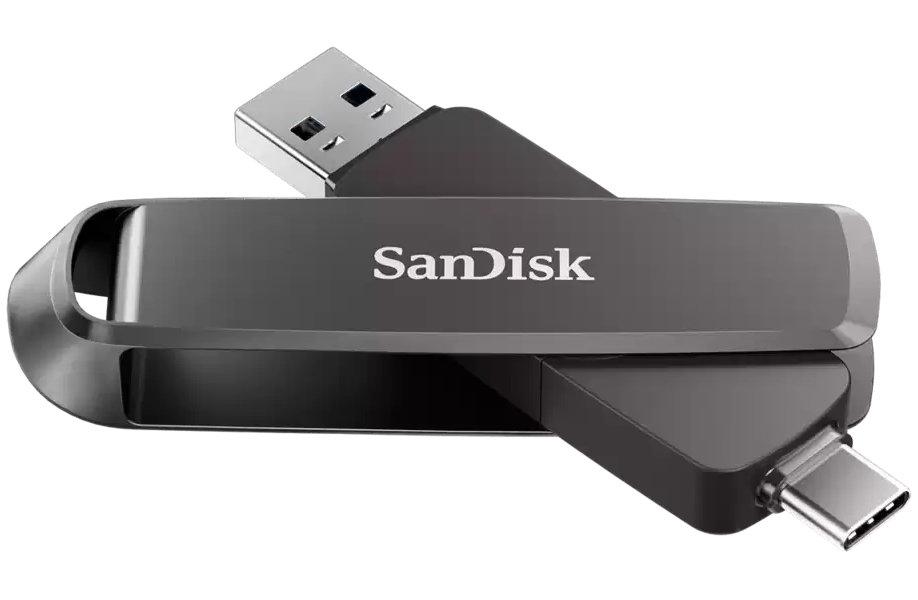SanDisk Extreme PRO Dual Drive 512GB / USB Type-C + USB Type-A / USB 3.2 Gen 1 / kov / černá