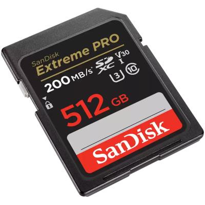 SanDisk Extreme PRO 512GB SDXC / UHS-I, Class 10, U3, V30 /  up to 200MB/s & 140MB/s Read/Write / + 2 years RescuePRO