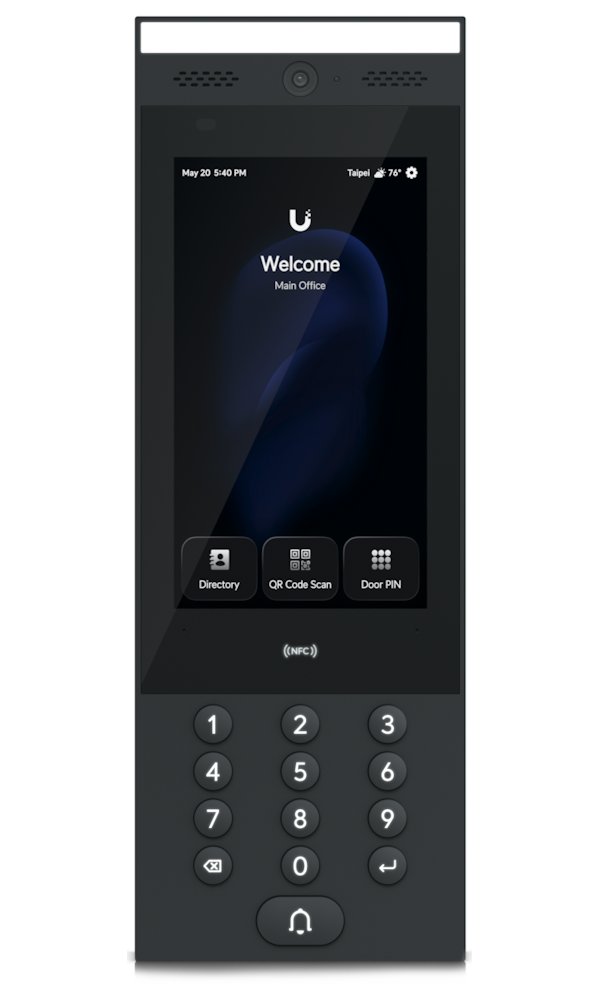 Ubiquiti UniFi Access G3 Intercom - Interkom, 2Mpx kamera, obousměrné audio, 7" dotykový displej, IP65, černá