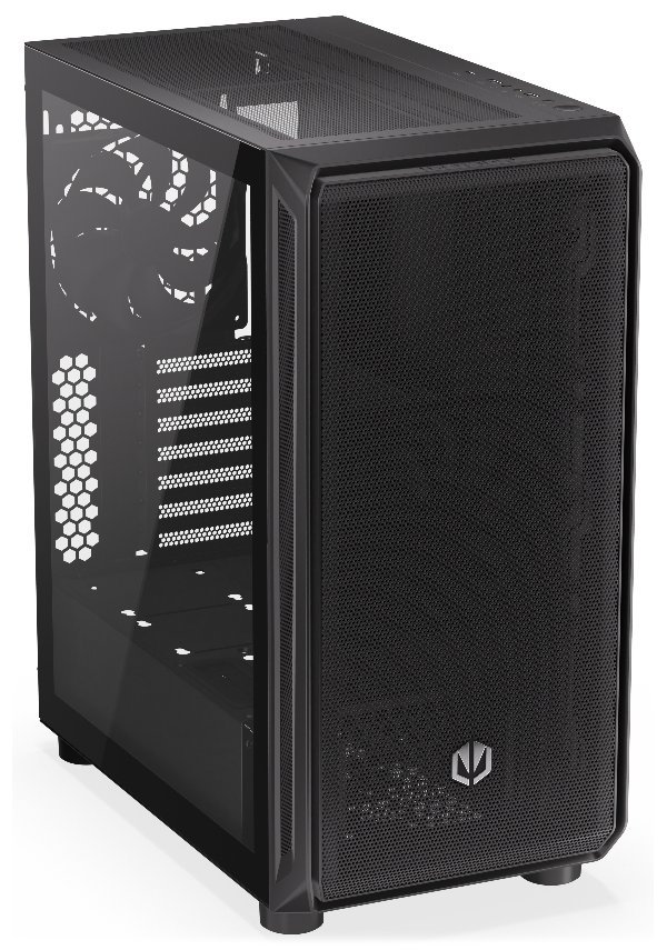 Endorfy skříň Arx 500 Core / ATX / 2 x 140mm fan (až 7 fans) / 2xUSB-A / USB-C / tvrzené sklo  / mesh panel /  černá