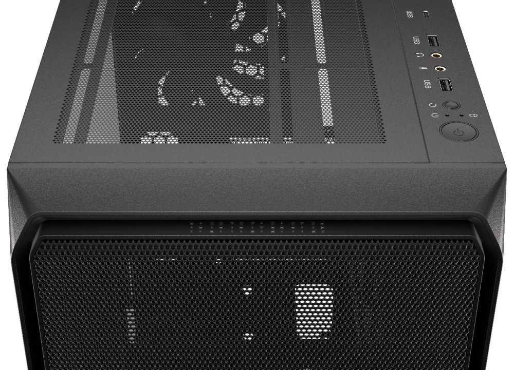 Endorfy skříň Arx 500 Core / ATX / 2 x 140mm fan (až 7 fans) / 2xUSB-A / USB-C / tvrzené sklo  / mesh panel /  černá