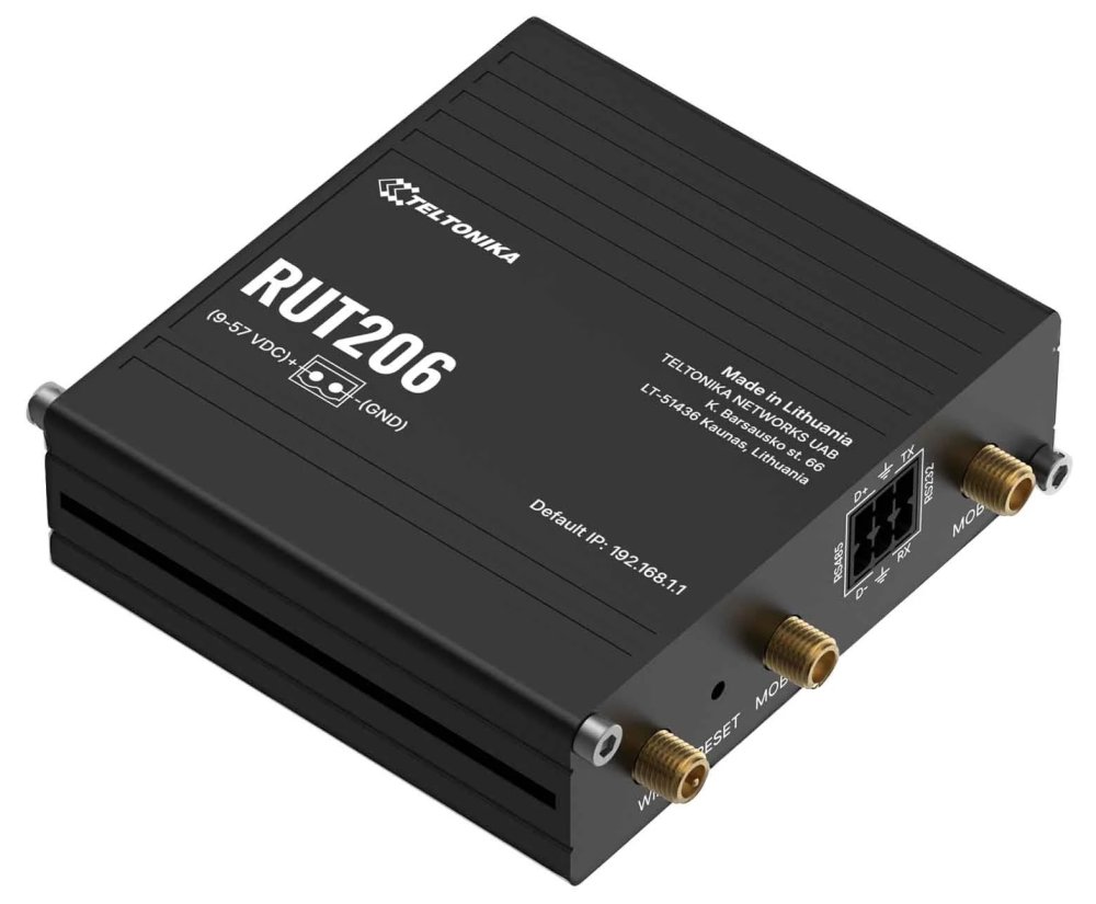 Teltonika RUT206 průmyslový router, 4G, Dual SIM, RS232/RS485, WiFi 4, PoE