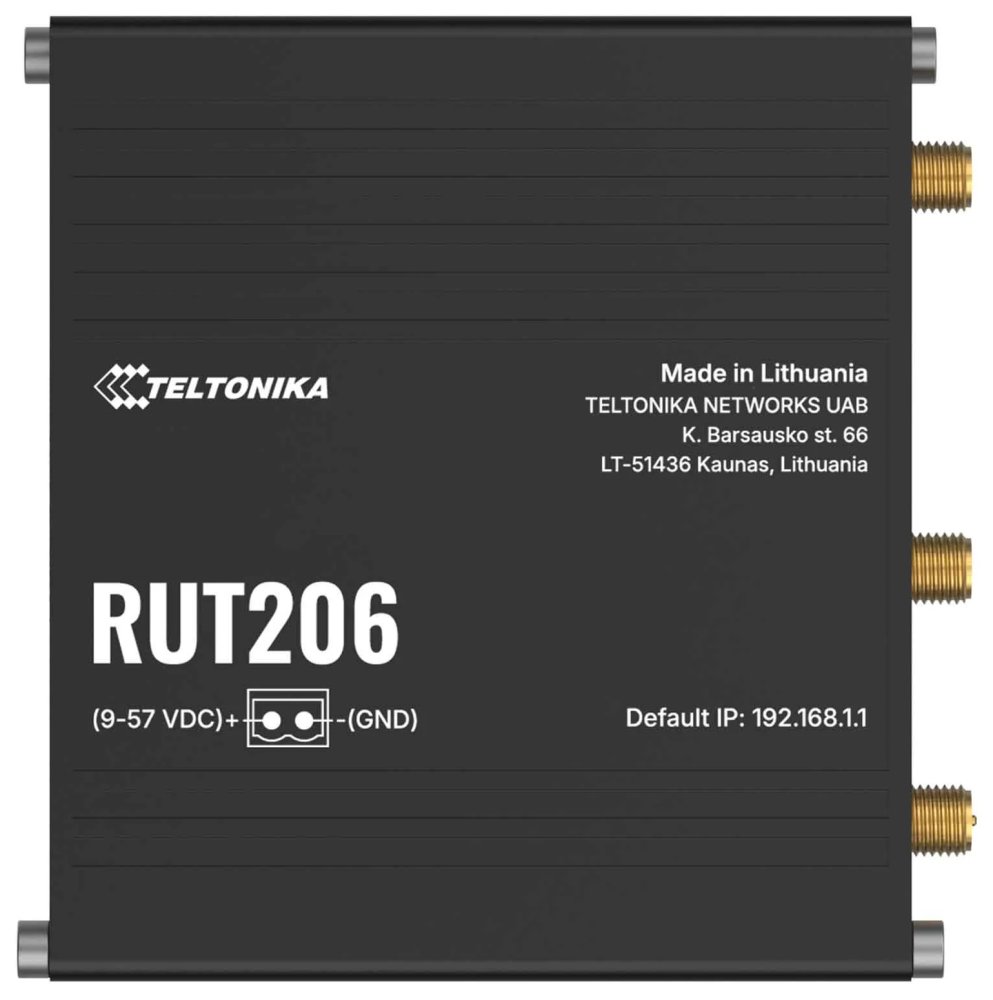 Teltonika RUT206 průmyslový router, 4G, Dual SIM, RS232/RS485, WiFi 4, PoE