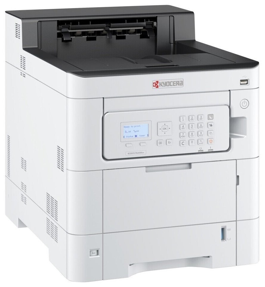 Kyocera ECOSYS PA4500cx/ barevná /A4/ 45ppm/ 1200x1200 dpi/1GB RAM/ PCL + PS3/Duplex/ USB/ LAN/Displej