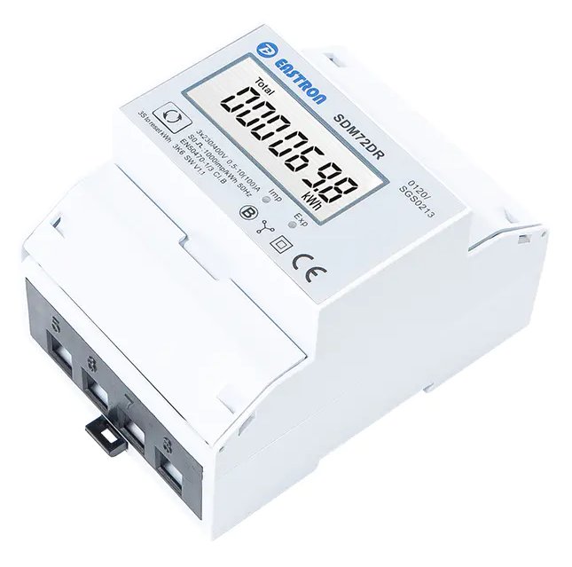 Eastron SDM72DR-MID, Multifunkční elektroměr, aktuální výkon, celková spotřeba, pulsní výstup, třífázový, 100A