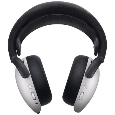 DELL bezdrátová náhlavní souprava  AW725H/ Wireless gaming Tri - mode Headset/ sluchátka + mikrofon/ bílá