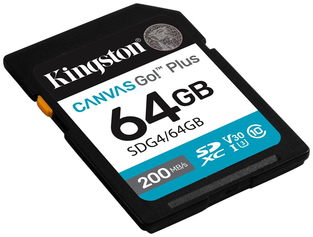 KINGSTON Canvas Go Plus Gen4 64GB SDXC / C10 / UHS-I U3 V30 / up to  200MB/s