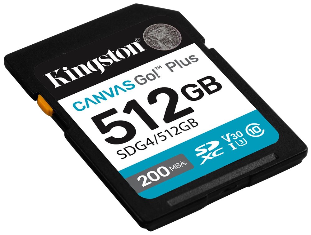 KINGSTON Canvas Go Plus Gen4 512GB SDXC / C10 / UHS-I U3 V30 / up to  200MB/s